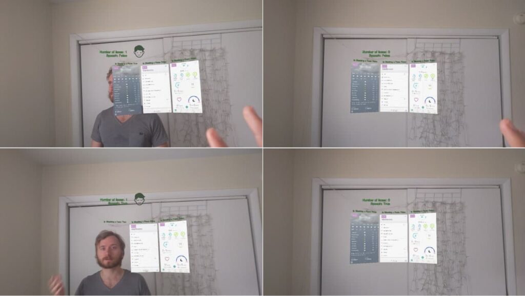 Context Intelligent Adaptive AR: Conversation Detection