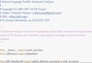 Documentation from NLTK Sentiment Analyzer